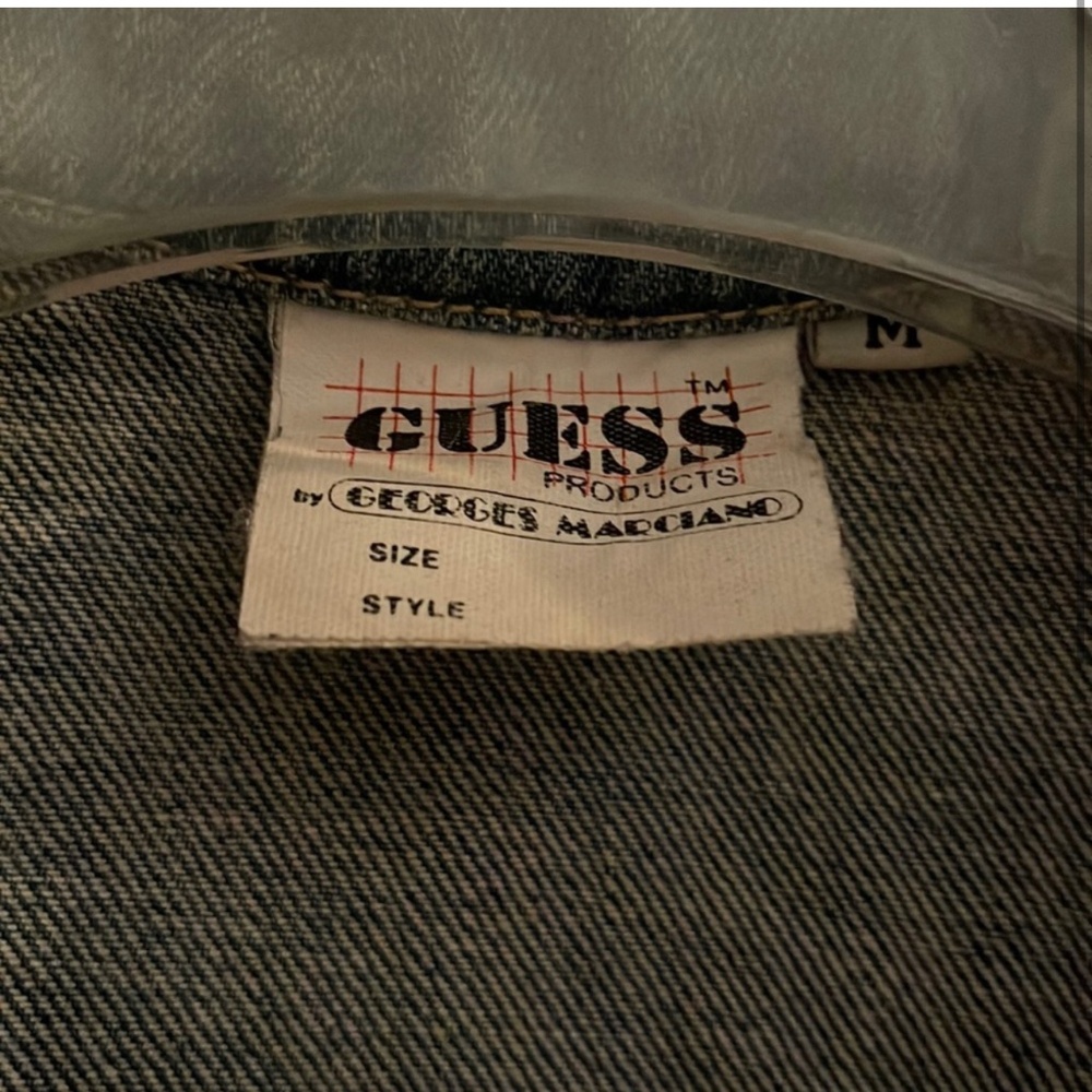 Vintage 80's George's Marciano Guess Distressed Denim Vest - Picture 2 of 6